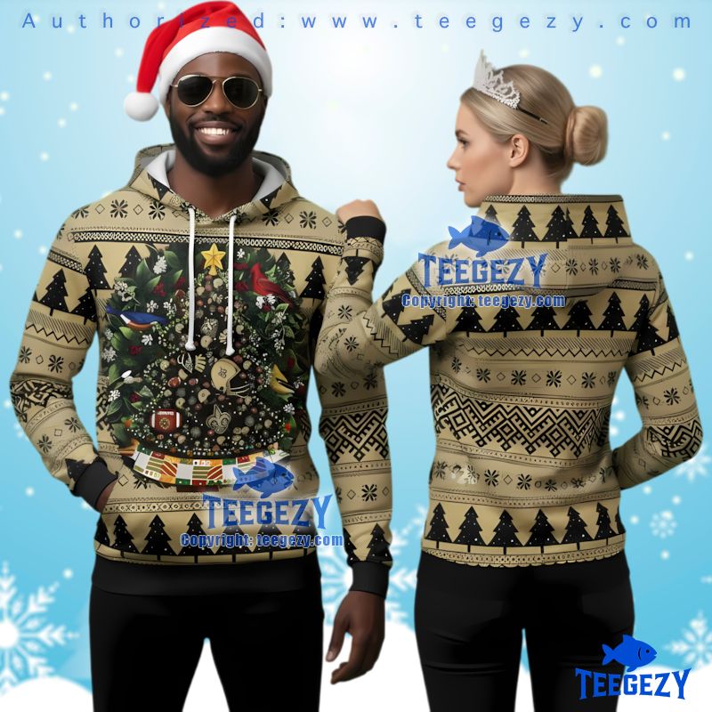 New Orleans Saints Cute Pug Reindeer Ugly Christmas 3D Hoodie New Orleans Saints Cute Pug Reindeer Ugly Christmas 3D Hoodie