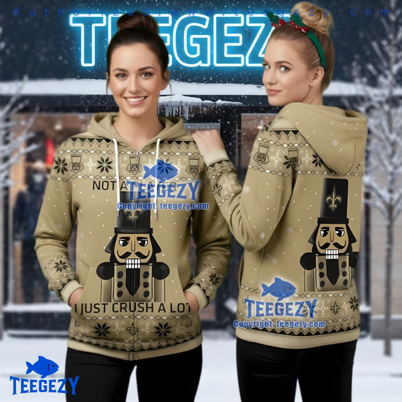 New Orleans Saints Nutcracker Christmas Ugly 3D Zip Up Hoodie New Orleans Saints Nutcracker Christmas Ugly 3D Zip Up Hoodie