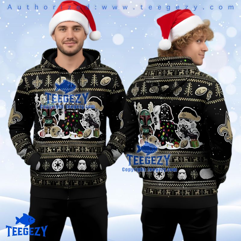 New Orleans Saints Star Wars Ugly Christmas 3D Hoodie Darth Vader