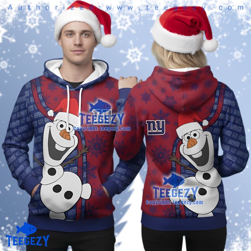 New York Giants Dr Seuss Grinch Ugly Christmas 3D Hoodie Print