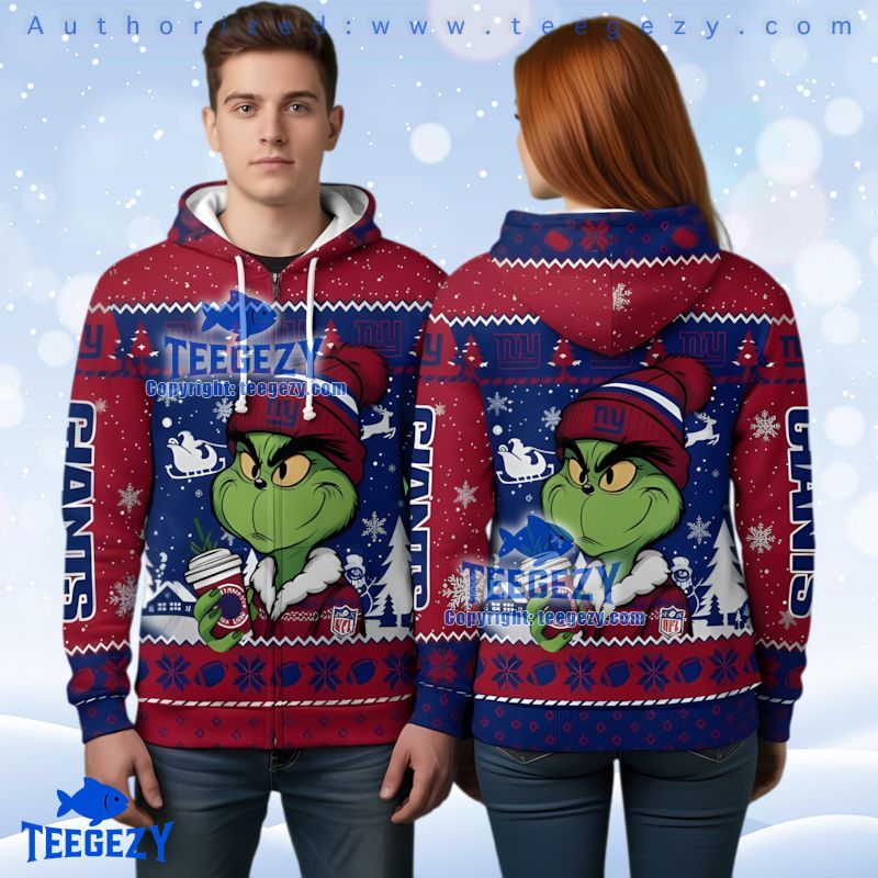 New York Giants Dab Santa Ho Ho Ho Ugly Christmas 3D Hoodie