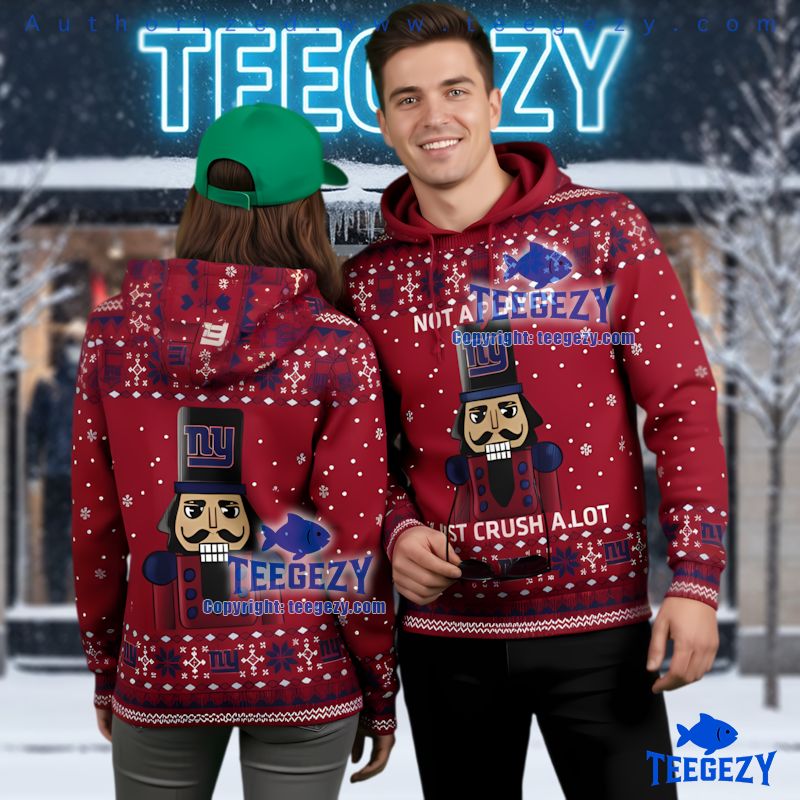New York Giants Nutcracker Ugly Christmas 3D Pullover Hoodie New York Giants Nutcracker Ugly Christmas 3D Pullover Hoodie