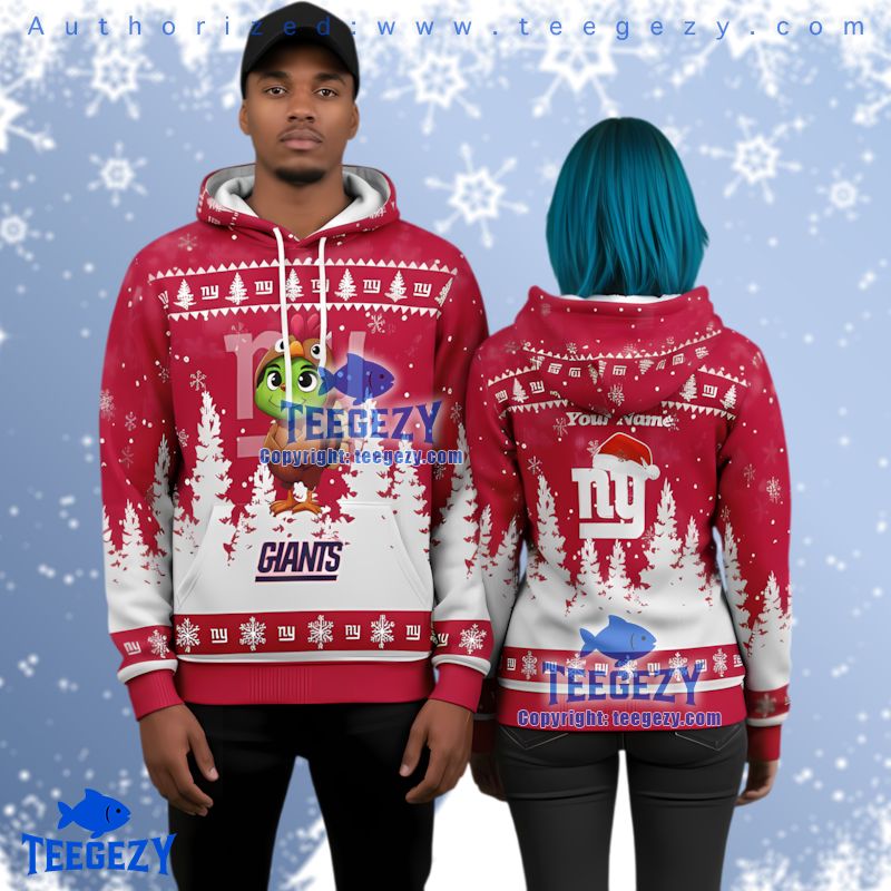 New York Giants Thanksgiving Turkey Ugly Christmas 3D Hoodie