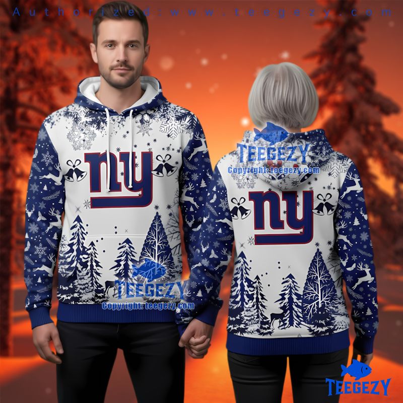 New York Giants Winter Wonderland Ugly Christmas 3D Hoodie