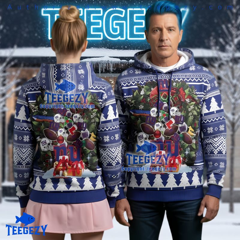 New York Giants Xmas Tree Ugly Christmas 3D Hoodie New York Giants Xmas Tree Ugly Christmas 3D Hoodie