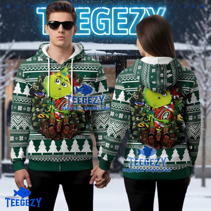New York Jets Grinchmas Ugly Christmas 3D Hoodie Men Women New York Jets Grinchmas Ugly Christmas 3D Hoodie Men Women