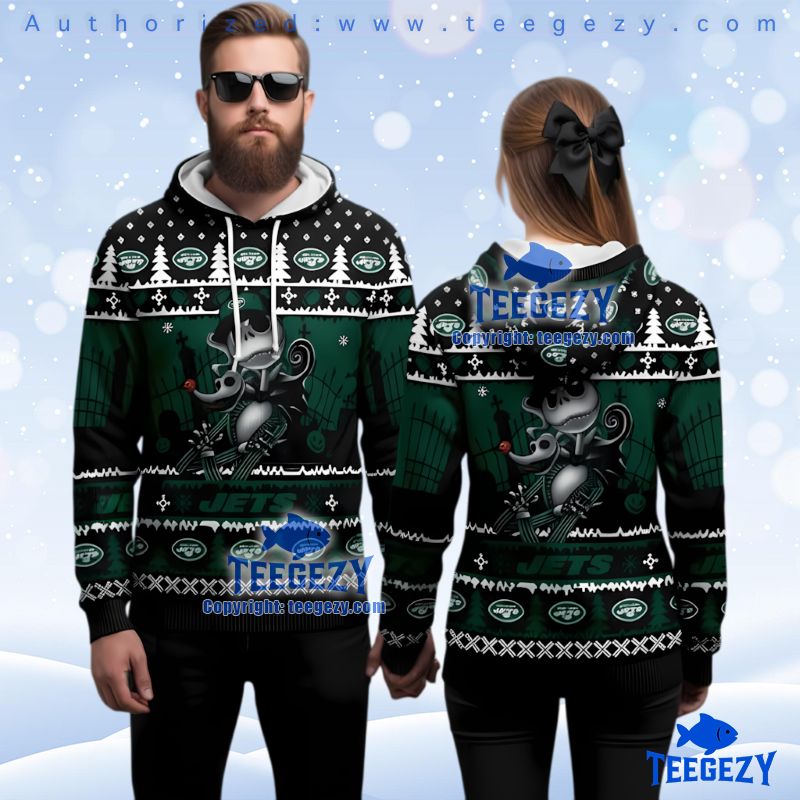 New York Jets Mickey Minnie Mouse Christmas 3D Pullover Hoodie New York Jets Mickey Minnie Mouse Christmas 3D Pullover Hoodie