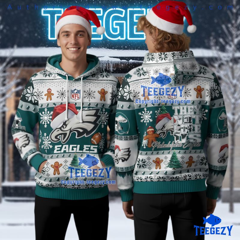 Philadelphia Eagles Gingerbread Ugly Christmas 3D Printed Hoodie