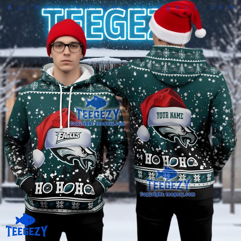 Philadelphia Eagles Grinch Stole Heart Ugly Christmas 3D Printed Hoodie