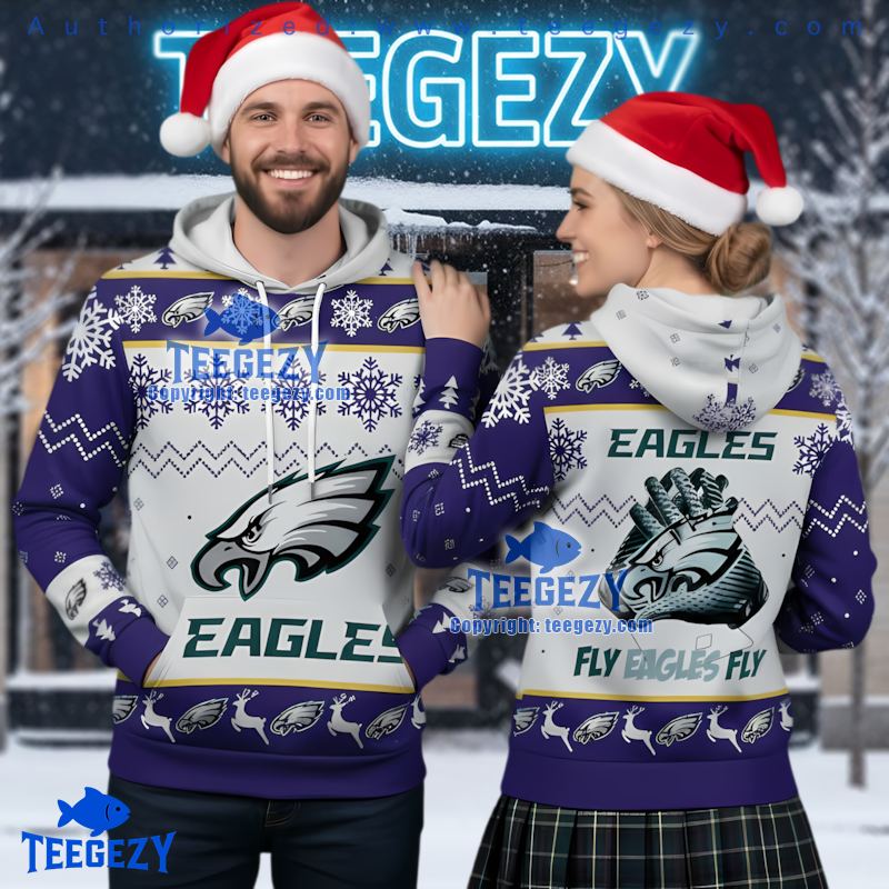 Philadelphia Eagles Personalized Grinch Ugly Christmas Hoodie