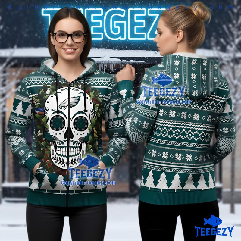 Philadelphia Eagles Snoopy Ugly Christmas 3D Hoodie Fan