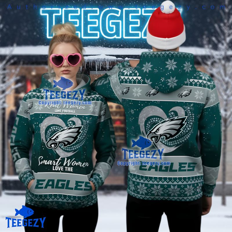 Philadelphia Eagles Smart Women Ugly Christmas 3D Hoodie Holiday