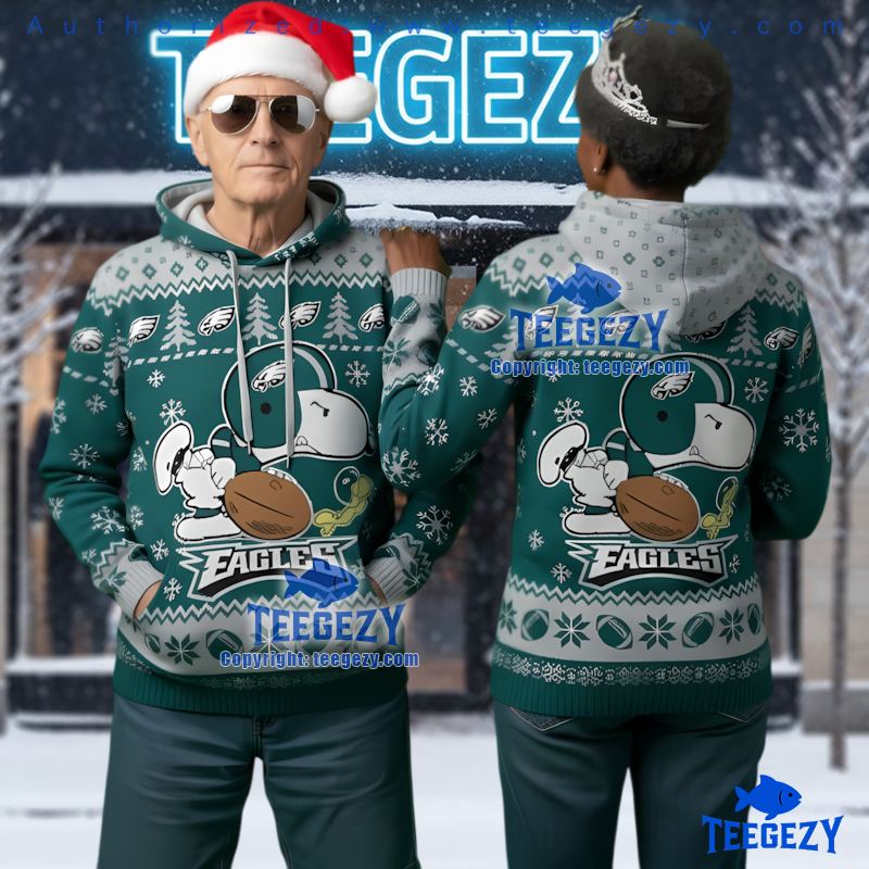 Philadelphia Eagles Snow Globe Ugly Christmas 3D Hoodie