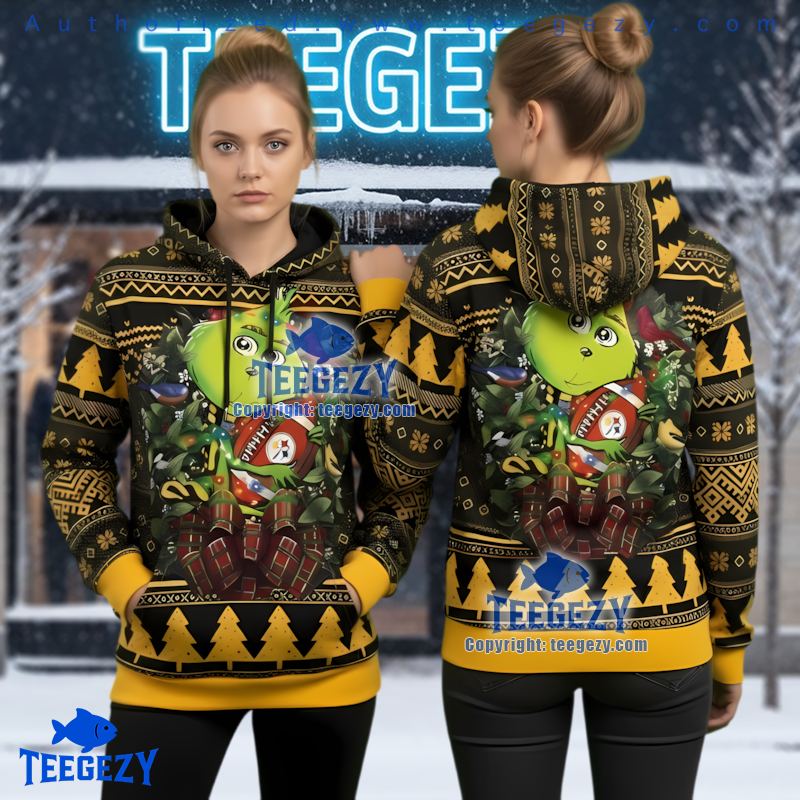 Pittsburgh Steelers Ho Ho Ho Helmet Ugly Christmas 3D Hoodie