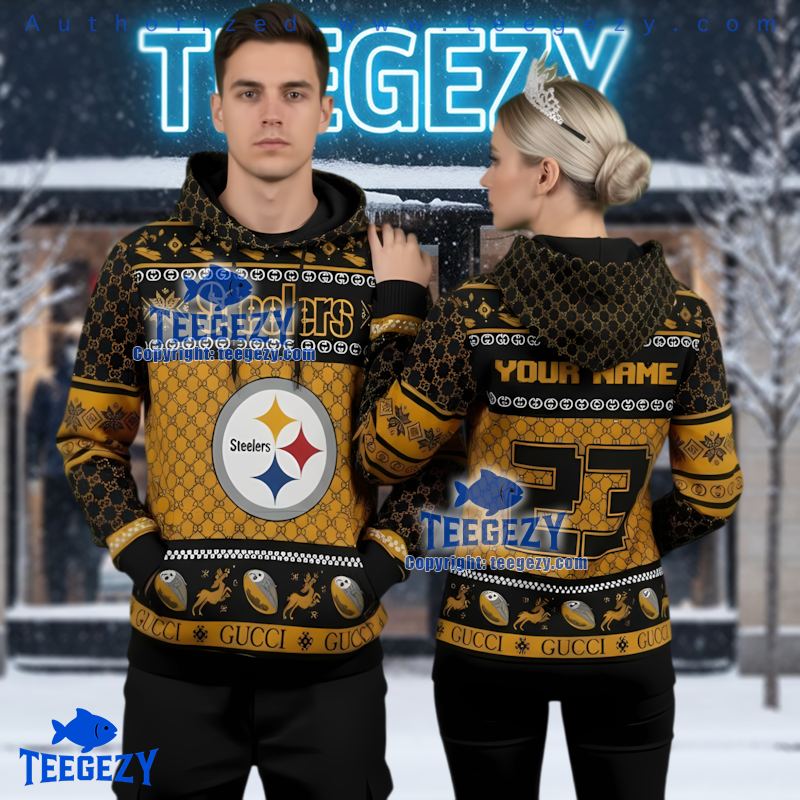 Pittsburgh Steelers Merry Kissmyass Santa Ugly Christmas 3D Hoodie