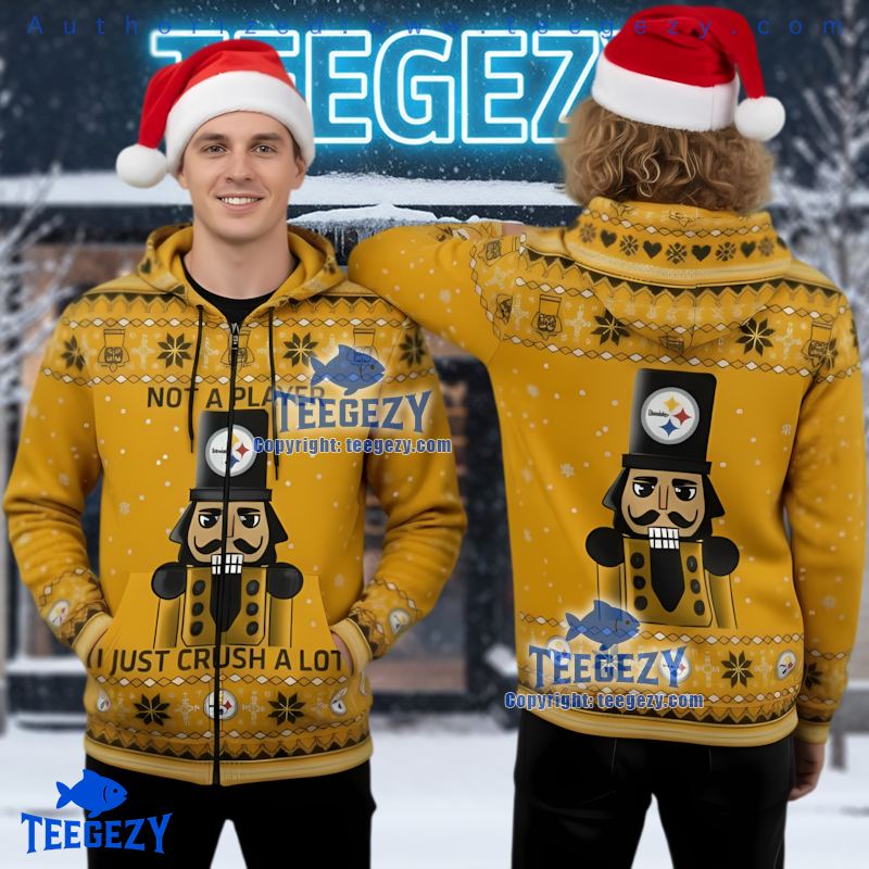 Pittsburgh Steelers Mandalorian Grogu Black Ugly Christmas 3D Hoodie Pittsburgh Steelers Mandalorian Grogu Black Ugly Christmas 3D Hoodie