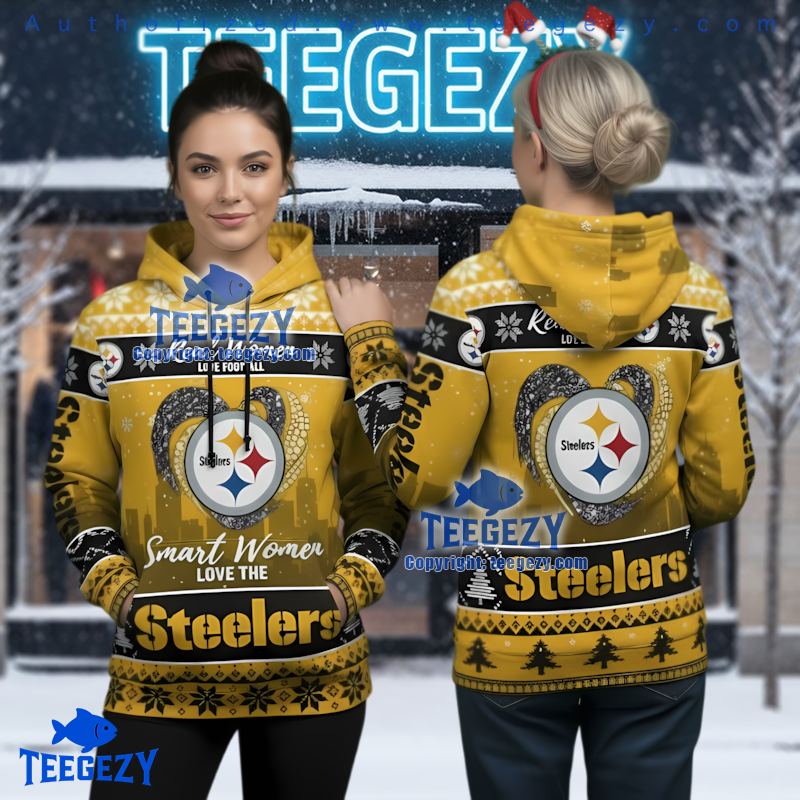 Pittsburgh Steelers Red Green Split Grinch Ugly Christmas 3D Hoodie Pittsburgh Steelers Red Green Split Grinch Ugly Christmas 3D Hoodie