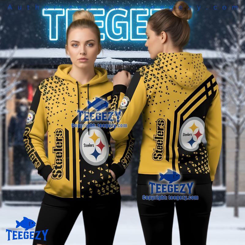 Pittsburgh Steelers Yellow Black 3D Hoodie Dynamic Team